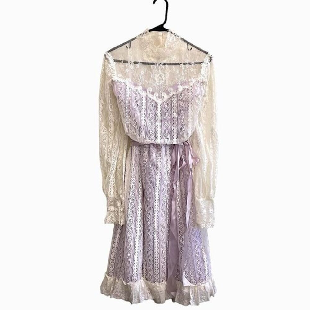 VINTAGE Lace Aflred Angelo Dance Allure Wedding Dress Gown